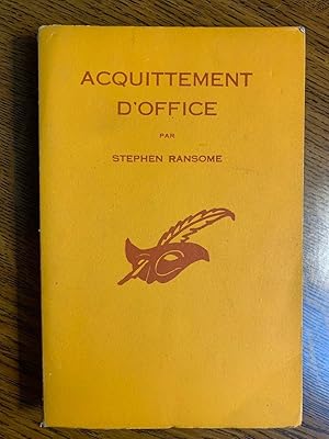 Imagen del vendedor de Acquittement d'office Librairie des champs lyses a la venta por Dmons et Merveilles