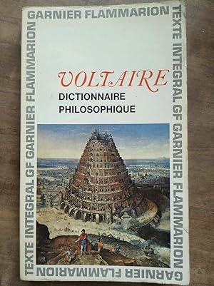 Image du vendeur pour Voltaire Dictionnaire Philosophique mis en vente par Dmons et Merveilles