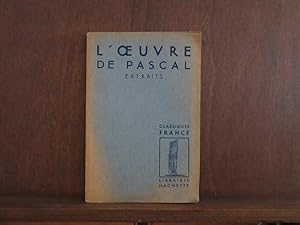Immagine del venditore per L'Oeuvre de Pascal extraits prsente par venduto da Dmons et Merveilles