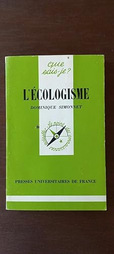 Seller image for Dominique Simonnet L'cologisme Presses Universitaires de france for sale by Dmons et Merveilles