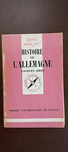 Bild des Verkufers fr Jacques Histoire de L'Allemagne Que sais je zum Verkauf von Dmons et Merveilles