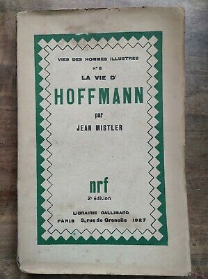 Bild des Verkufers fr La vie d'hoffmann Vies des Hommes illustres n6 gallimard zum Verkauf von Dmons et Merveilles