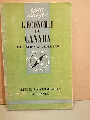 L'économie du Canada Presses Universitaires de france