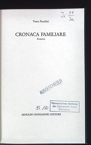 Immagine del venditore per Cronaca Familiare. venduto da books4less (Versandantiquariat Petra Gros GmbH & Co. KG)