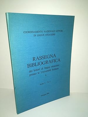 Immagine del venditore per RASSEGNA BIBLIOGRAFICA Anno 1 n 1 dei lettori di lingue straniere 1986 venduto da Dmons et Merveilles