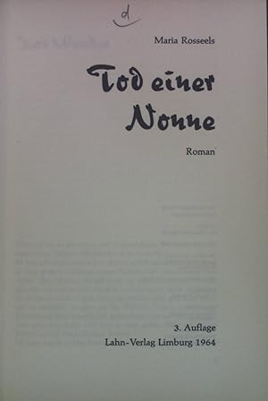 Bild des Verkufers fr Tod einer Nonne : Roman. zum Verkauf von books4less (Versandantiquariat Petra Gros GmbH & Co. KG)