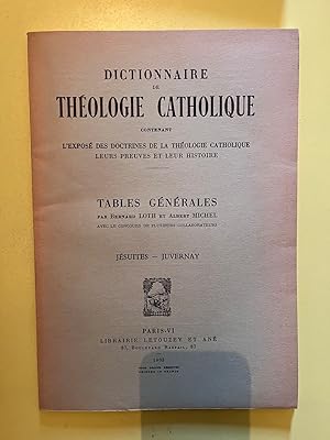 Dictionnaire de théologie catholique Tables générales 1963