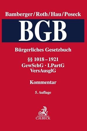 Immagine del venditore per Brgerliches Gesetzbuch Band 4:  1018-1921, GewSchG, LPartG, VersAusglG venduto da moluna