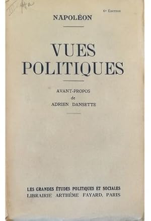 Seller image for Vues politiques for sale by Libreria Tara