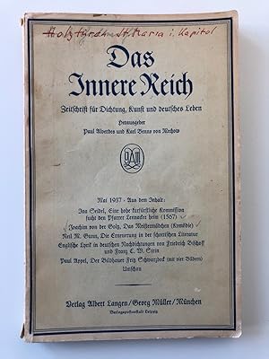 Das Innere Reich, Heft Mai 1937 (4. Jahrgang, 2. Heft). Zeitschrift für Dichtung, Kunst und deuts...
