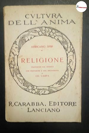 Immagine del venditore per Spir Africano, Religione, Carabba, s.d. venduto da Amarcord libri