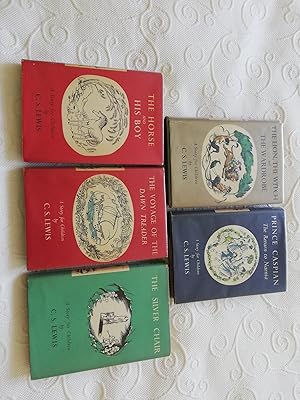 Seller image for Unbroken run of five Chronicles of Narnia titles: one 3rd impression; four 4th: The Lion, The Witch and The Wardrobe, 1958 4th; Prince Caspian 1961 3rd; The Voyage of The Dawn Treader 4th; The Silver Chair 4th; The Horse and His Boy 4th for sale by M&B Books