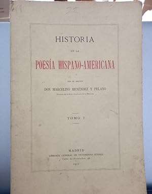 Seller image for Historia de la Poesa Hispano-Americana for sale by Libros de Ultramar Alicante