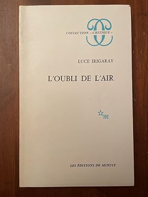 Seller image for L'oubli de l'air chez Martin Heidegger for sale by Librairie des Possibles