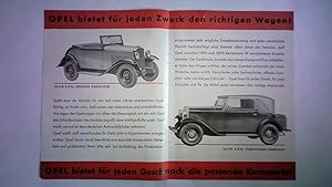 Imagen del vendedor de 19406 urteilssichere Kufer kauften OPEL - Mehr als dreimal soviel Opelwagen, wie jedes andere Fabrikat. OPEL - erfahrungsgemss berlegen! a la venta por Celler Versandantiquariat