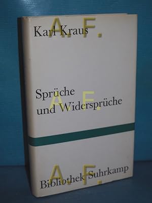 Bild des Verkufers fr Sprche und Widersprche (Bibliothek Suhrkamp Band 141) zum Verkauf von Antiquarische Fundgrube e.U.