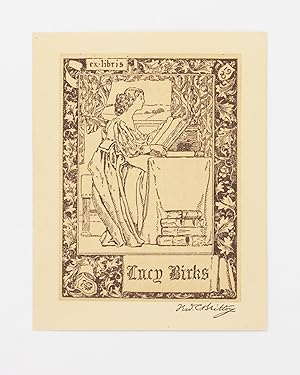 An etched bookplate for Lucy Birks