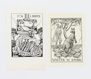 Image du vendeur pour Two bookplates by Raymond Lindsay mis en vente par Michael Treloar Booksellers ANZAAB/ILAB