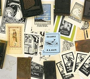 Seller image for An important archive of the complete suite of bookplates designed for Harry Muir, including many preparatory drawings, original printing blocks, and proof prints for sale by Michael Treloar Booksellers ANZAAB/ILAB