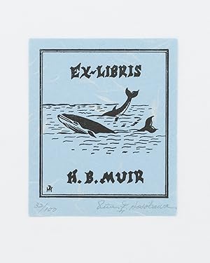 A bookplate designed for Harry Muir, editioned and signed by the artist