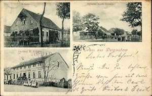 Ansichtskarte / Postkarte Dergischow Horstfelde Zossen in Brandenburg, Schule, Gasthof - Inh. H. ...