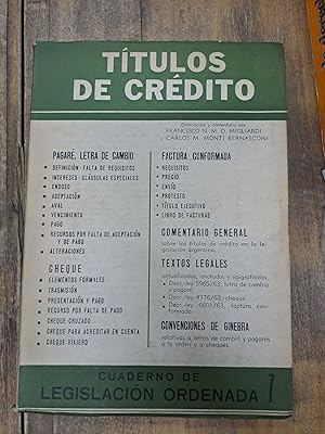 Immagine del venditore per Titulos de credito venduto da Libros nicos