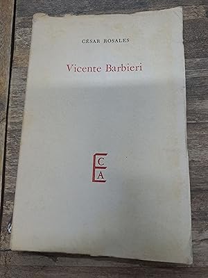 Imagen del vendedor de Vicente Barbieri a la venta por Libros nicos