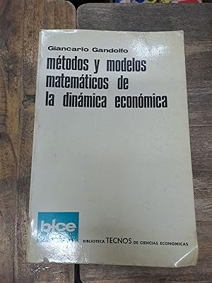 Immagine del venditore per Metodos y modelos matematicos de la dinamica economica venduto da Libros nicos