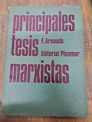 Bild des Verkufers fr Principales tesis marxistas zum Verkauf von Libros nicos