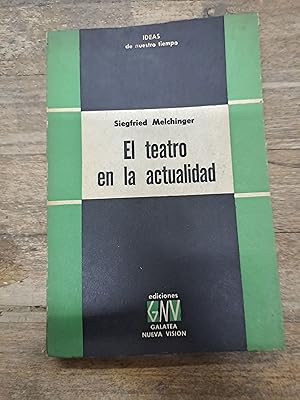 Immagine del venditore per El teatro en la actualidad venduto da Libros nicos