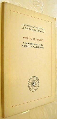 Imagen del vendedor de (S1) - 7 LECCIONES SOBRE EL CONCEPTO DEL DERECHO a la venta por UNIO11 IMPORT S.L.