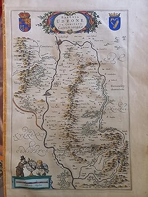 Bild des Verkufers fr County Carlow, Ireland - "Baronia Udrone in Comitatu Cathersoughae Original Map 1645 zum Verkauf von Temple Bar Bookshop