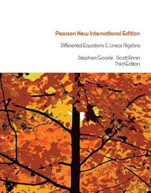 Imagen del vendedor de Differential Equations and Linear Algebra : Pearson New International Edition a la venta por AHA-BUCH GmbH