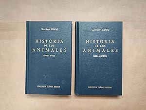 Imagen del vendedor de HISTORIA DE LOS ANIMALES. LIBROS I-VIII Y IX-XVII (2 TOMOS). a la venta por LIBRERIA ANTICUARIA LUCES DE BOHEMIA