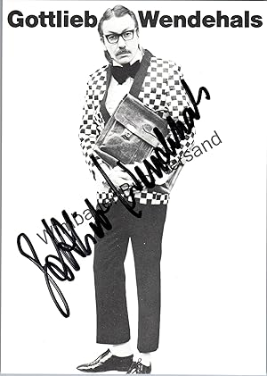 Bild des Verkufers fr Original Autogramm Gottlieb Wendehals 1941-2020 /// Autogramm Autograph signiert signed signee zum Verkauf von Antiquariat im Kaiserviertel | Wimbauer Buchversand