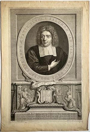 Antique portrait print | Theologian Salomon van Til, published ca. 1688-89, 1 p.