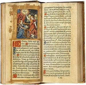 Printed Book of Hours (use of Rome); In Latin and French, printed and illuminated on parchment