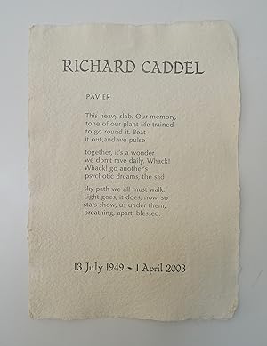 Pavier (In Memoriam: Richard Caddel)