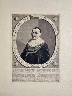 Imagen del vendedor de Antique portrait print I Admiral Maerten Harpertsz. Tromp, published before 1690, 1 p. a la venta por Antiquariaat Arine van der Steur / ILAB