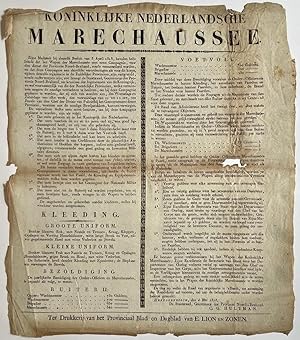 Publication / Affiche Military 1818 | Koninklijke Nederlandsche Marechaussee. Fashion. Kleding vo...