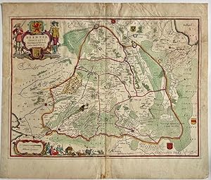 [Cartography, Drenthe] Handcolored engraving I Drentia Comitatus., published 1666, 1 p.