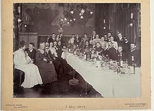 Photography 1904 I Photography ca 1904 I Photo of several persons at dinner for the silver marria...