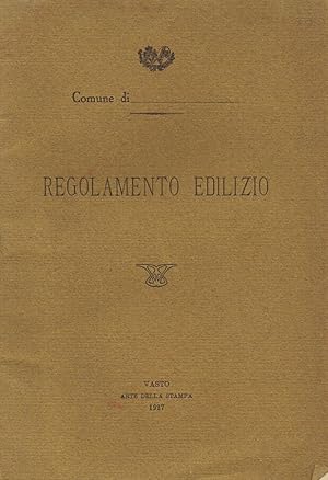 Seller image for Regolamento Edilizio for sale by Biblioteca di Babele