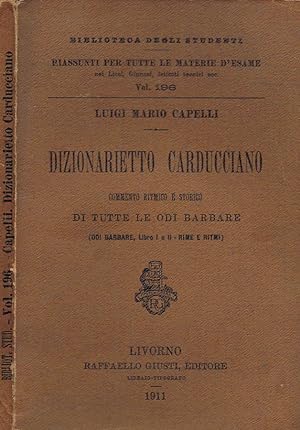 Seller image for Dizionarietto Carducciano for sale by Biblioteca di Babele