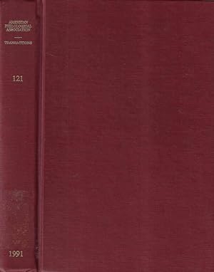Bild des Verkufers fr Transactions of the American philological association Volume 121 1991 zum Verkauf von Biblioteca di Babele