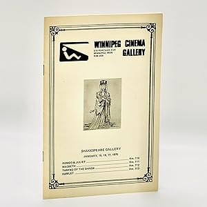 Winnipeg Cinema Gallery; Shakespeare (Poetry, Drama and Film) Gallery: January 15, 16, 17, 1975 [...