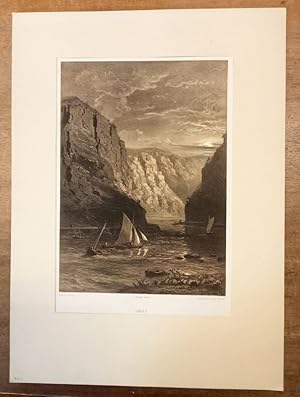 Loreley. Lurley. Farblitographie Nr. 19 v. Fourmois aus: L. Hymans: Le Rhin monumental et pittore...