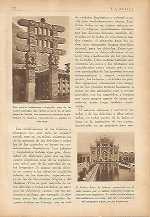 Imagen del vendedor de LAMINA 5546: Stupa de Sanchi y Palacio Real de Luknof a la venta por EL BOLETIN