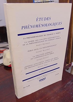 Immagine del venditore per Etudes Phenomenologies, Nos. 9-10 (1989): La Phenomenologie de Charles S. Peirce venduto da Atlantic Bookshop