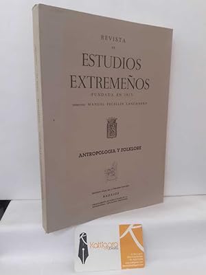 Imagen del vendedor de REVISTA DE ESTUDIOS EXTREMEOS. TOMO XLIII, NM III SEPTIEMBRE-DICIEMBRE 1987 ANTROPOLOGA Y FOLKLORE. a la venta por Librera Kattigara